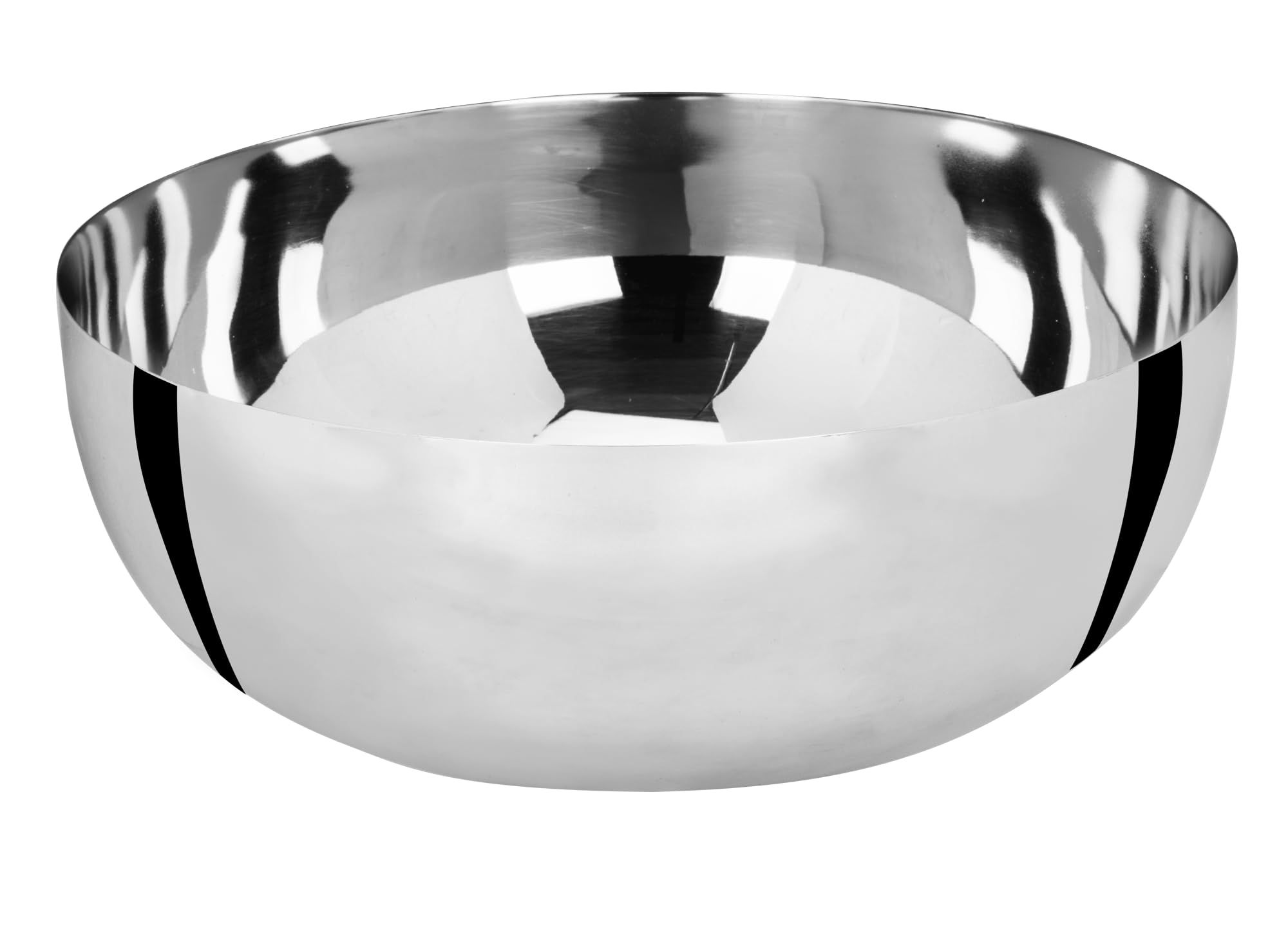 Lavabo Loft Cromo Ø 37 cm – Lavabo da Appoggio in Metallo Cromato Lucido, Design Minimal Moderno
