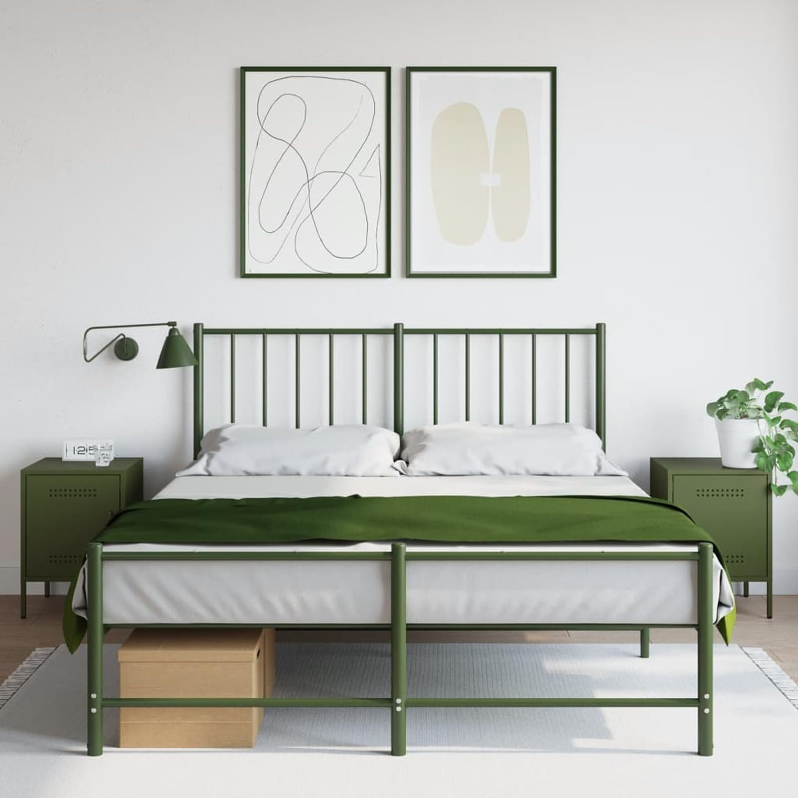 Lot de 2 tables de chevet Homgoday avec compartiment ouvert 50cm