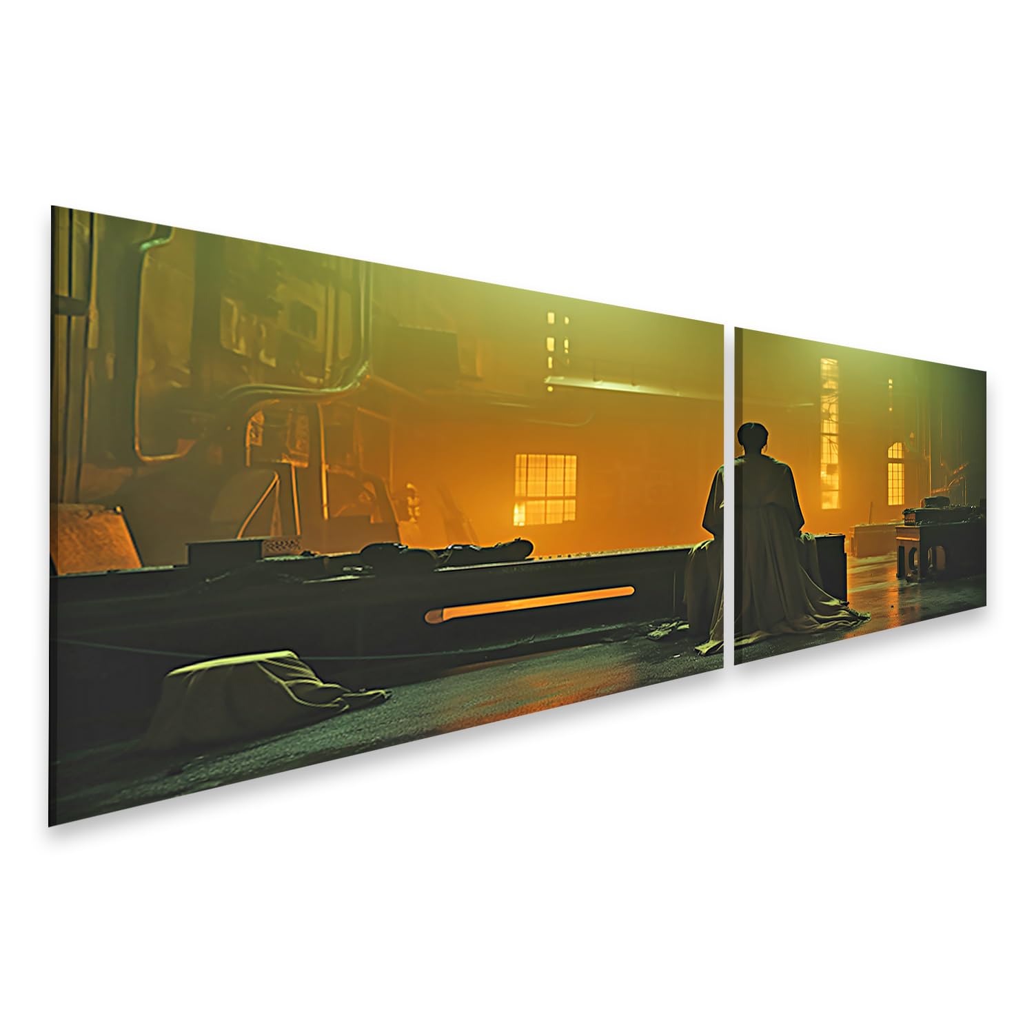 islandburner Prime Quadro su tela donna in scuro futuristico cyberpunk città fantasy fantascienza immagini murali poster