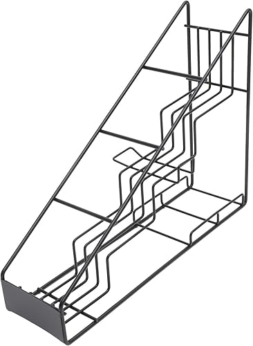 DOITOOL Organizador de jarabe de café para encimera, organizador de botellas de alambre con 4 compartimentos, almacenamiento para jarabe, vino,