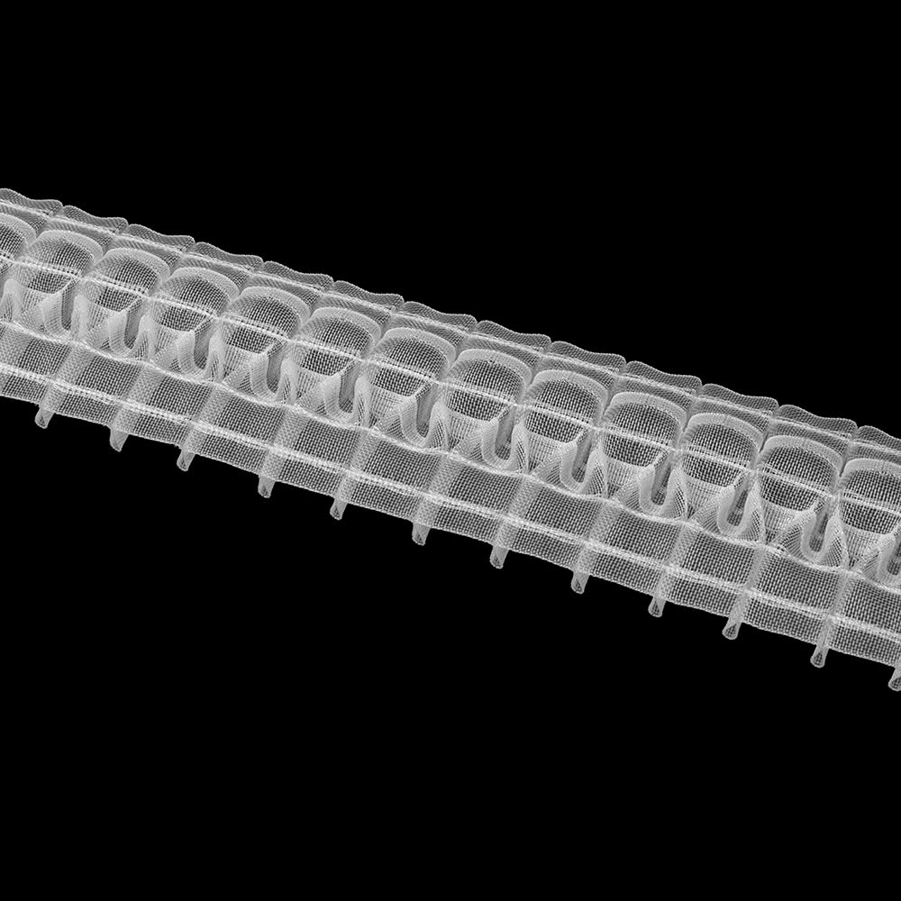 Oz-Is Dar Tekstil Gardinenband 50 Meter Smokfalten 60 mm 1:2.0 100% Polyester Transparent Faltenband zum Annähen für Vorhänge und Gardinen 3972 MP