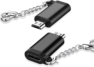 Type C to Micro USB 変換アダプタ 急速充電/データー転送/ 56Kレジス Type C to Micro USB 変換コネクタ (2個セット)充電コネクター スマホ 充電 データ伝送 軽量タイプ(ブラック)RuiMi
