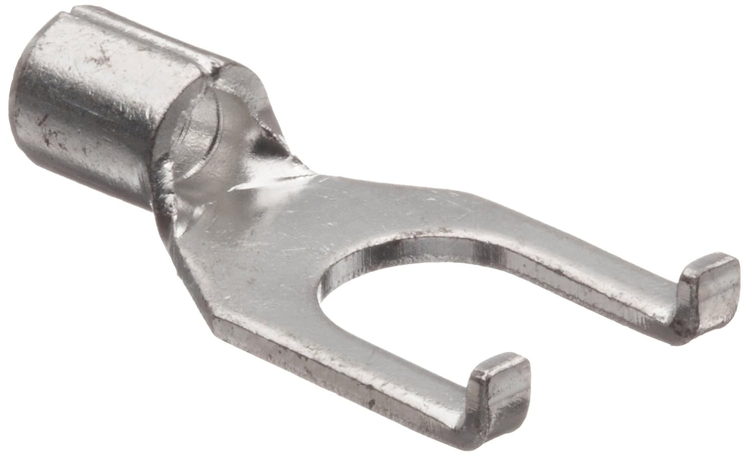 Morris Products 11754 Flange Spade Terminal, Non Insulated, 16-14 Wire Size, 10 Stud Size (Pack of 100)