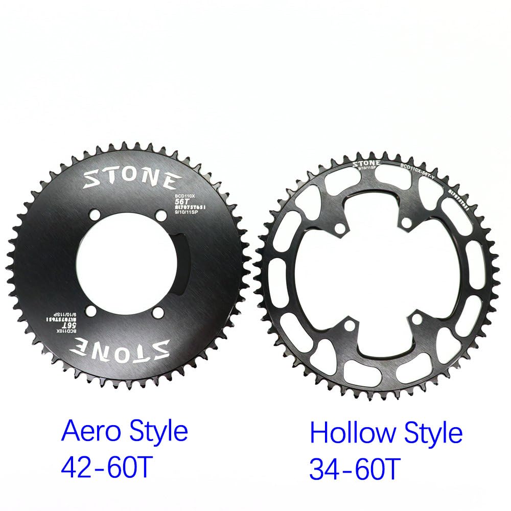 Platos para Bicicletas Plato Redondo for Bicicleta 110 BCD 34T a 60T for de Carretera 110bcd 4 Tornillos Unisex