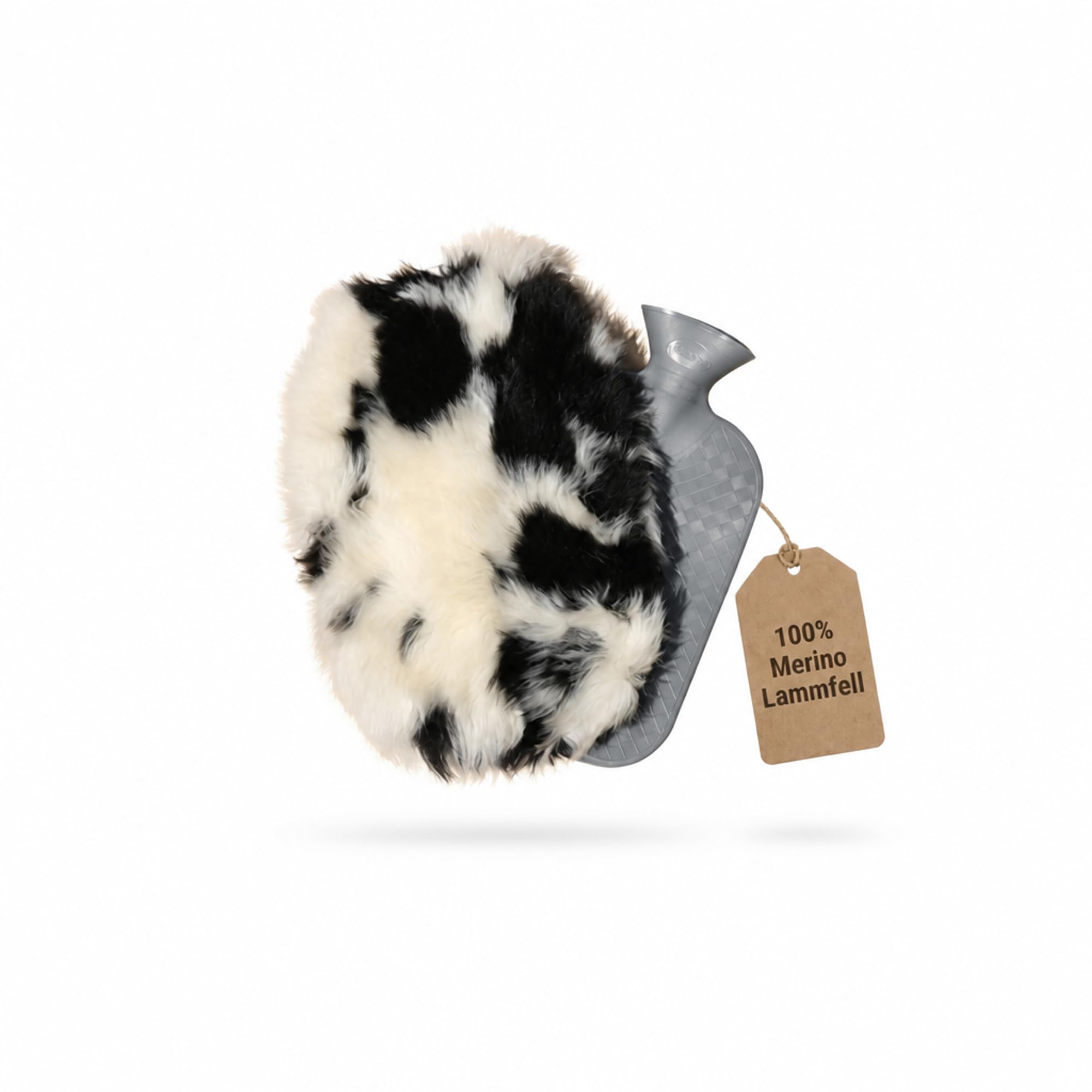 Fashy Merino Lammfell Wärmflasche 2,0 L – Kuschelige Wärme – Echtes Schaffell-Bezug
