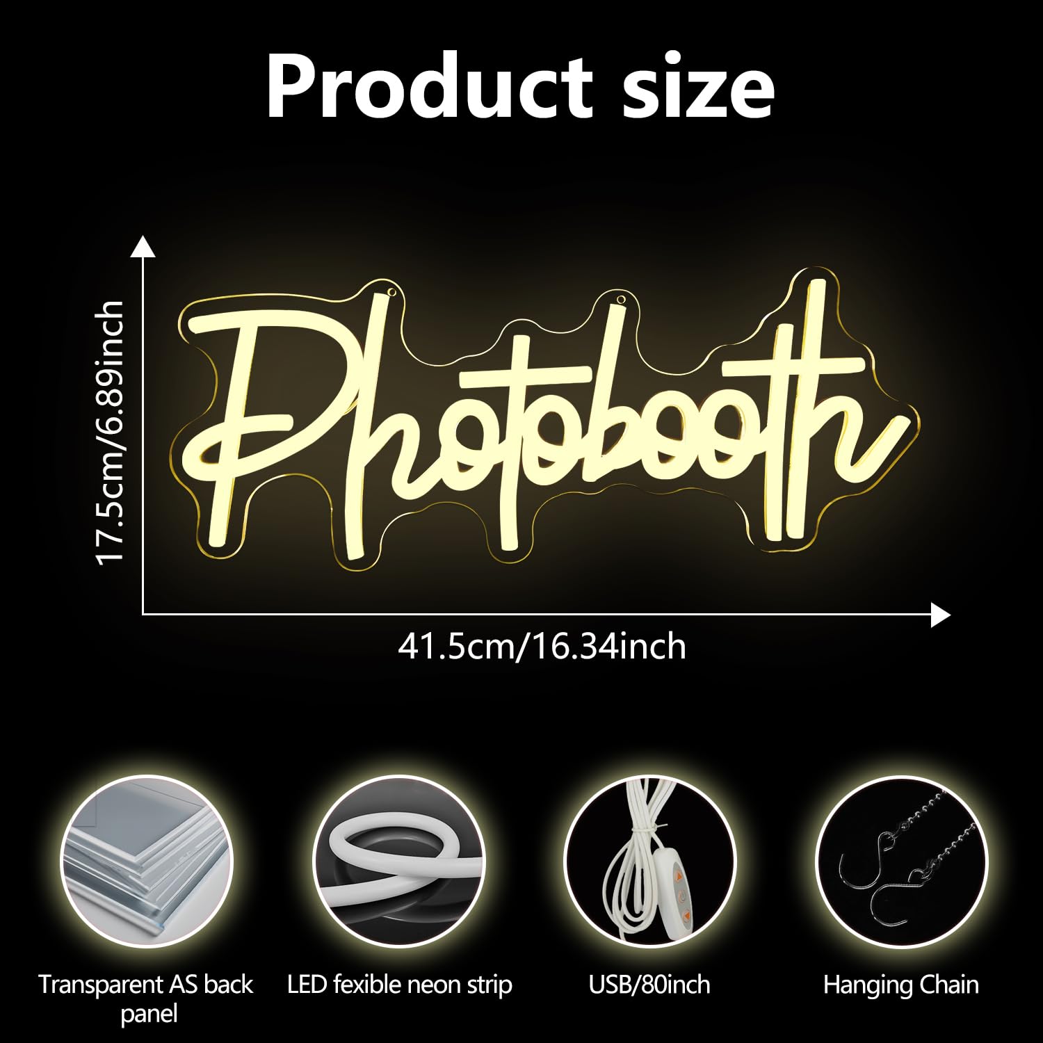 Neonowy znak do budki fotograficznej do dekoracji ścian, fotobudki, neonowe światła do fotobudki, do studia fotograficznego, oświetlenie LED, fotografia, podświetlane znaki na ślub, księgę gości