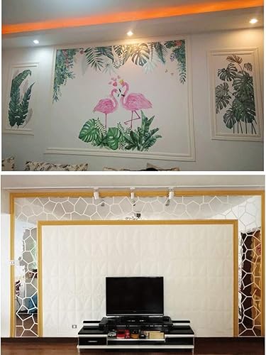 Miniatura 7 de Moldura flexible autoadhesiva 3D de 90 x 3 pulgadas para decoración de pared, para el hogar, oficina, hotel, bricolaje