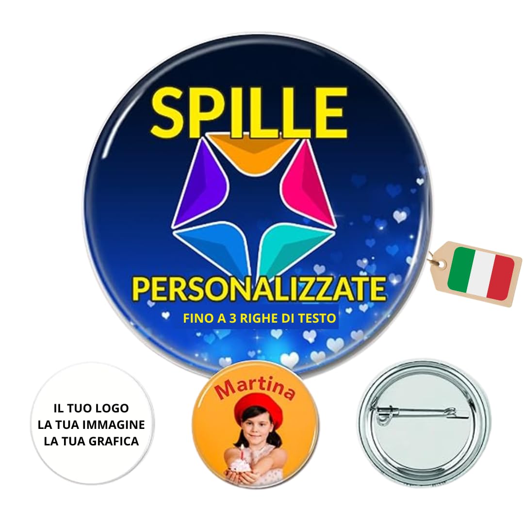Spille Personalizzabili con Foto e Testo