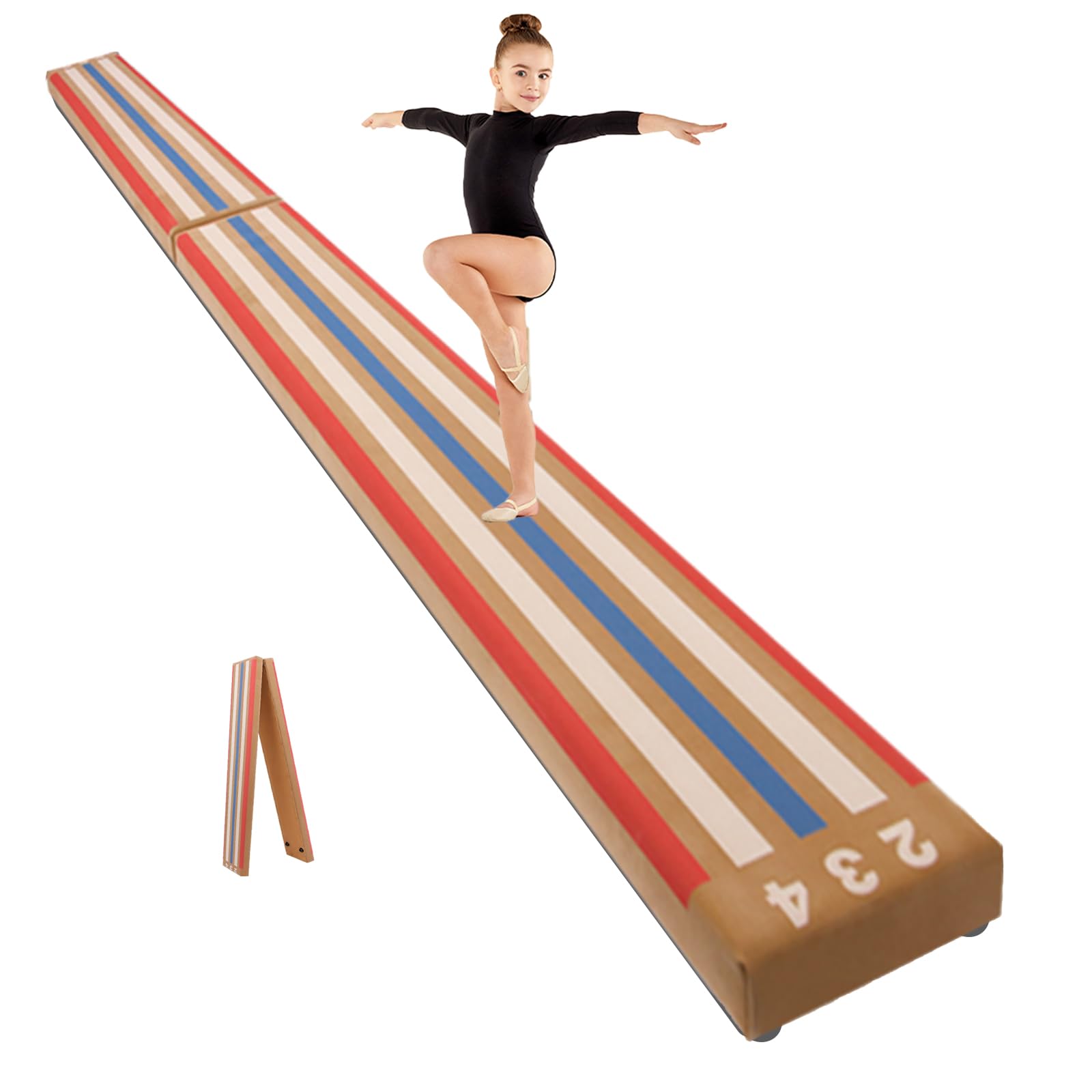 Photo 1 of Jernoy 8 FT Floding Floor Balance Beam Gymnastics with Laser Guide for Kids