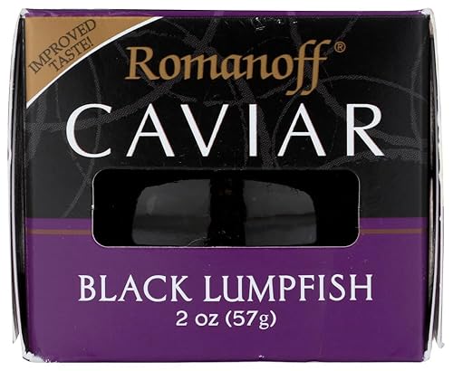 Romanoff Caviar de pez terrón negro, 2 onzas -- 12 por caja12