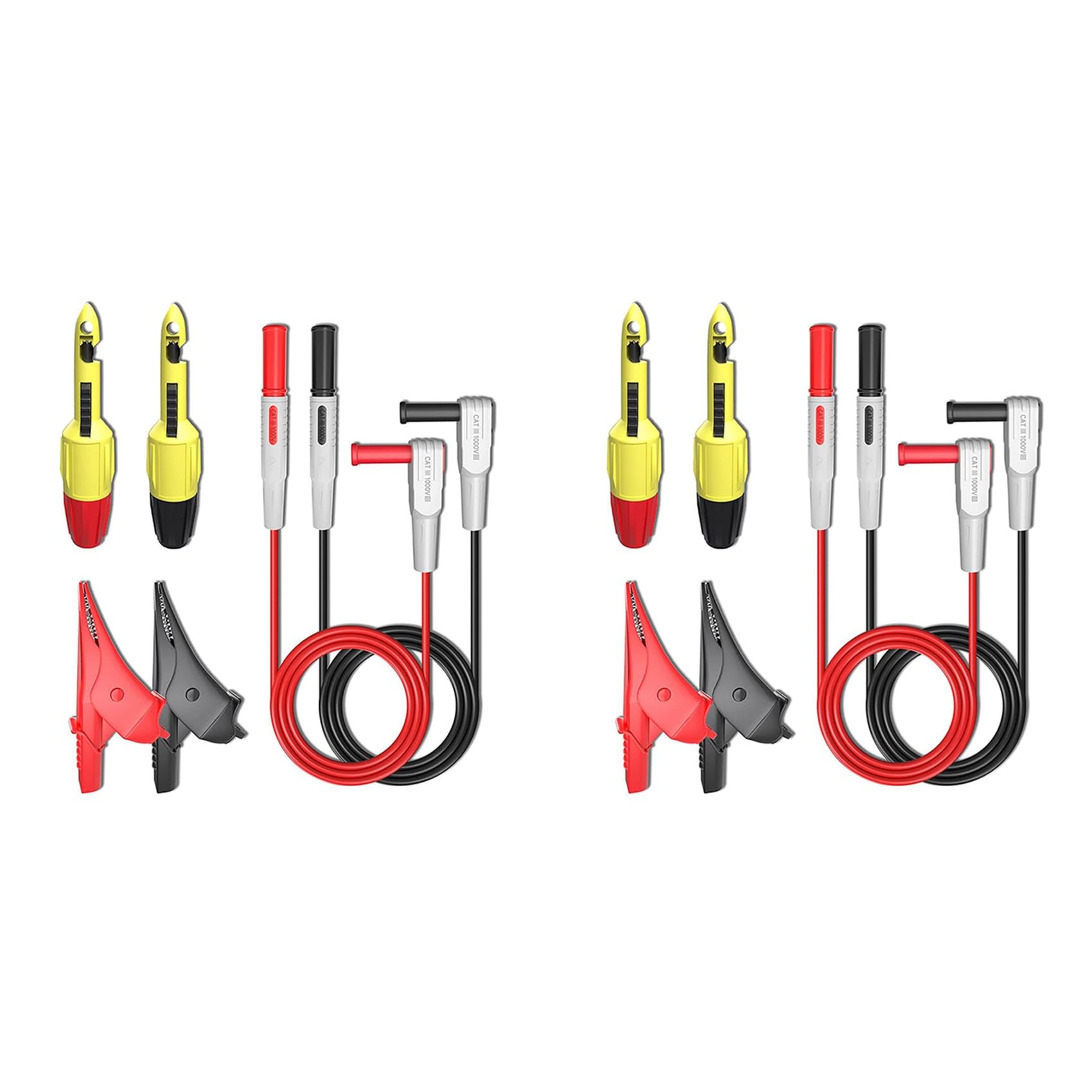 Aundhegrtt 12PCS Multimeter Examination Leads Kit with Alligator Clips, Wire Piercing Probes Clip for Multimeter Voltmeter