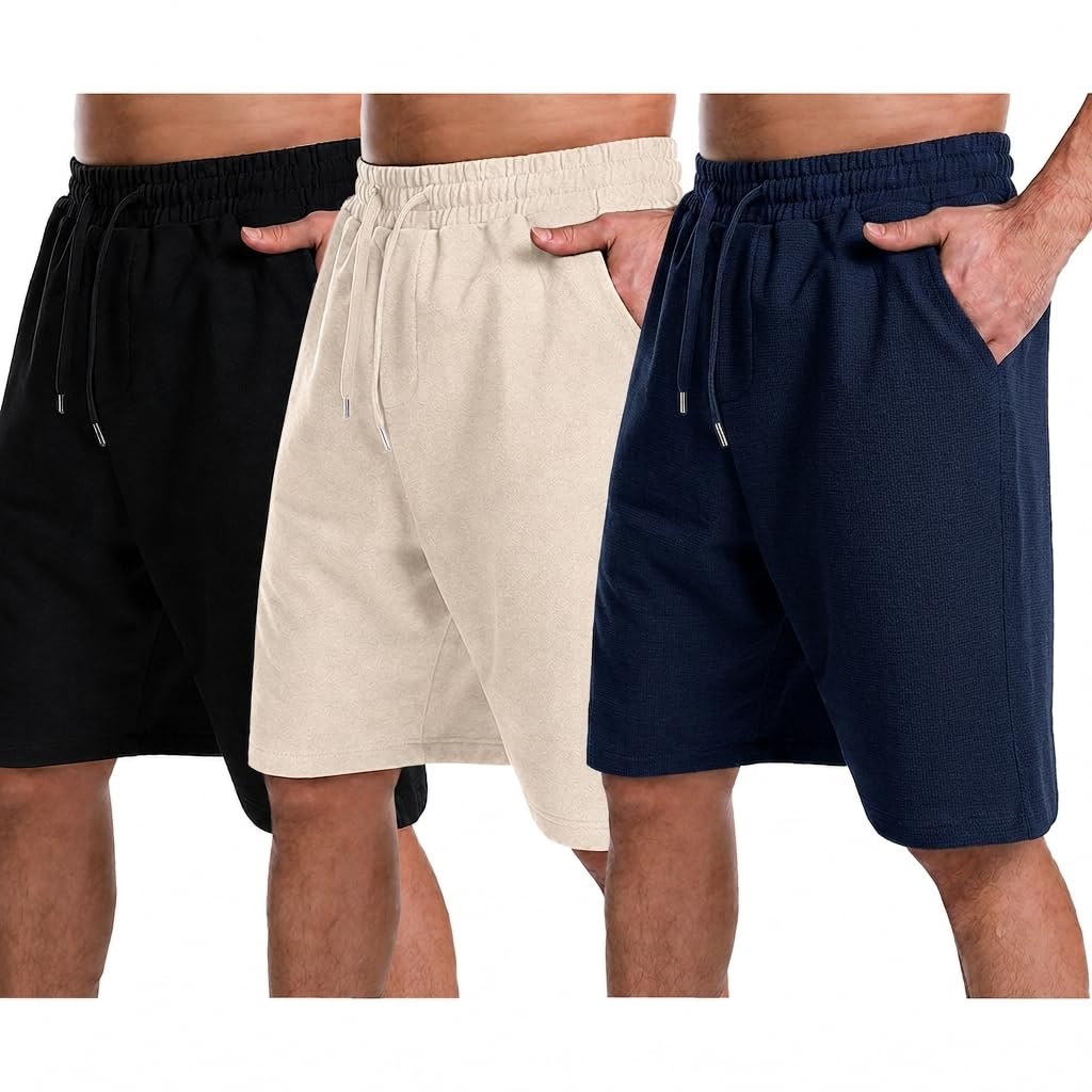 Shorts for Men | Men's Cotton Shorts Combo Pack of 3 | Regular Fit | Soft & Breathable | Casual Wear Shorts Night wear Men's Shorts (S,M,L,XL,2XL,3XL,4XL,5XL)-picture-47