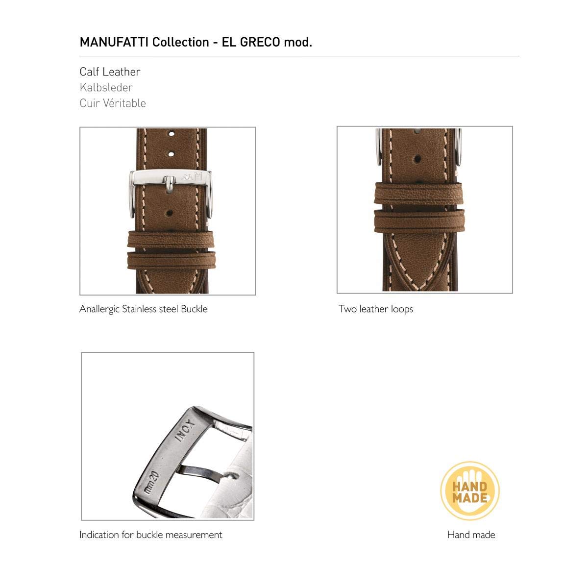 Bracelet 20 Mm Rouge De Montre Grande Longueur Cuir Véritable De Veau De Luxe