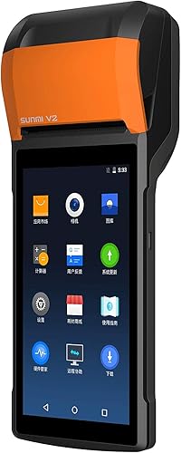 Miniatura 1 de POS Android 12.0 PDA portátil POS Terminal Sunmi V2s PDA eSIM 4G WiFi con cámara Altavoz Impresora de recibos para la orden de mercado móvil