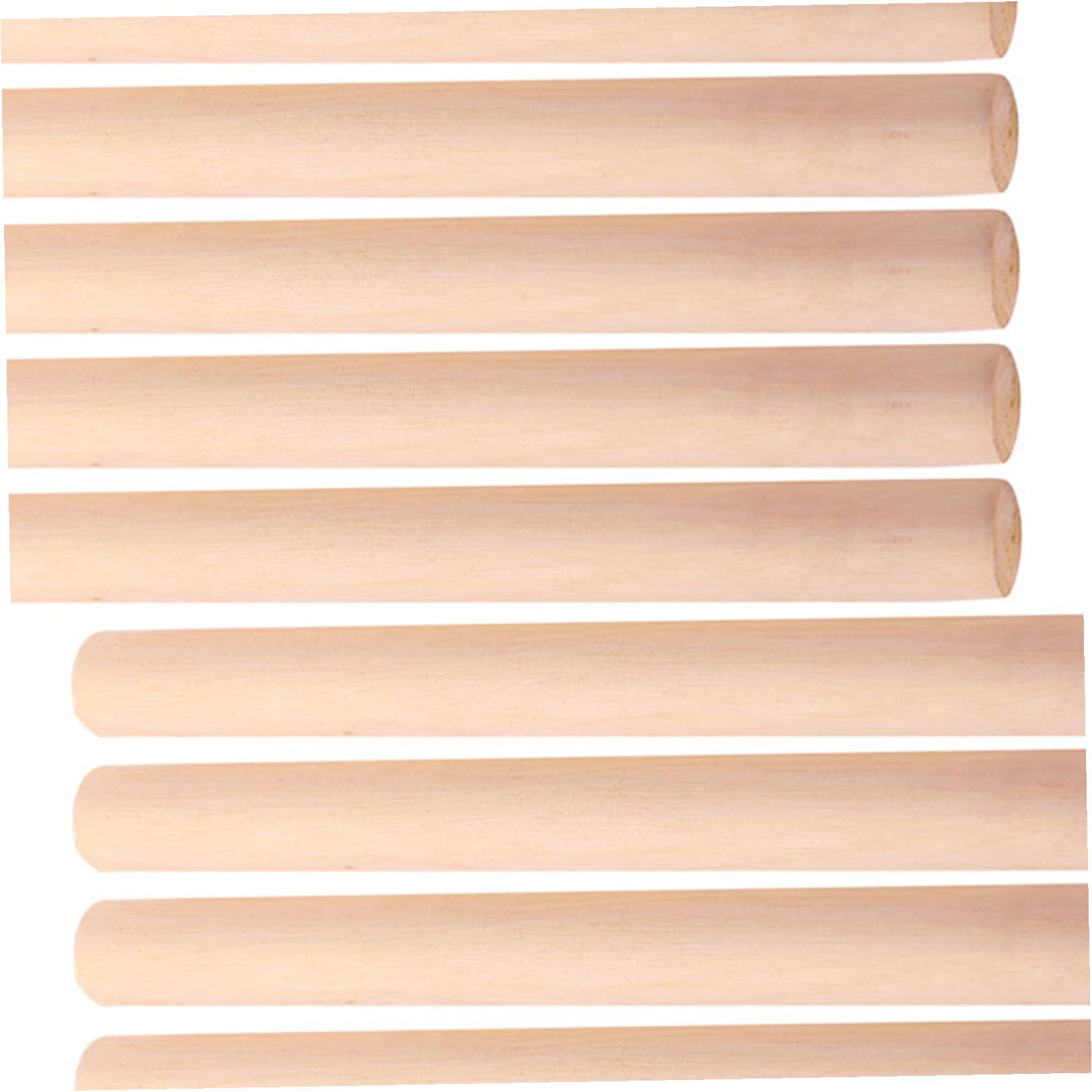 SUPVOX Rodillo de Madera para Extender Fondant y Amasar Masa, 30 CM, Set de 10 Piezas Antideslizantes, Utensilio para Repostería y Cocina Casera