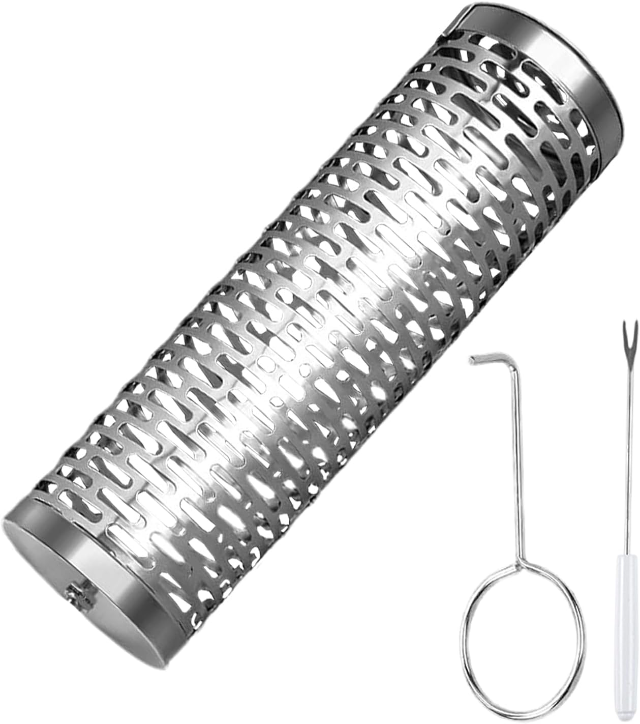 Rolling Grill Baskets | Stainless Steel BBQ Net with Detachable Handle,Rolling Grill Cage - for Men Dad Father Birthday Outdoor Camping Christmas