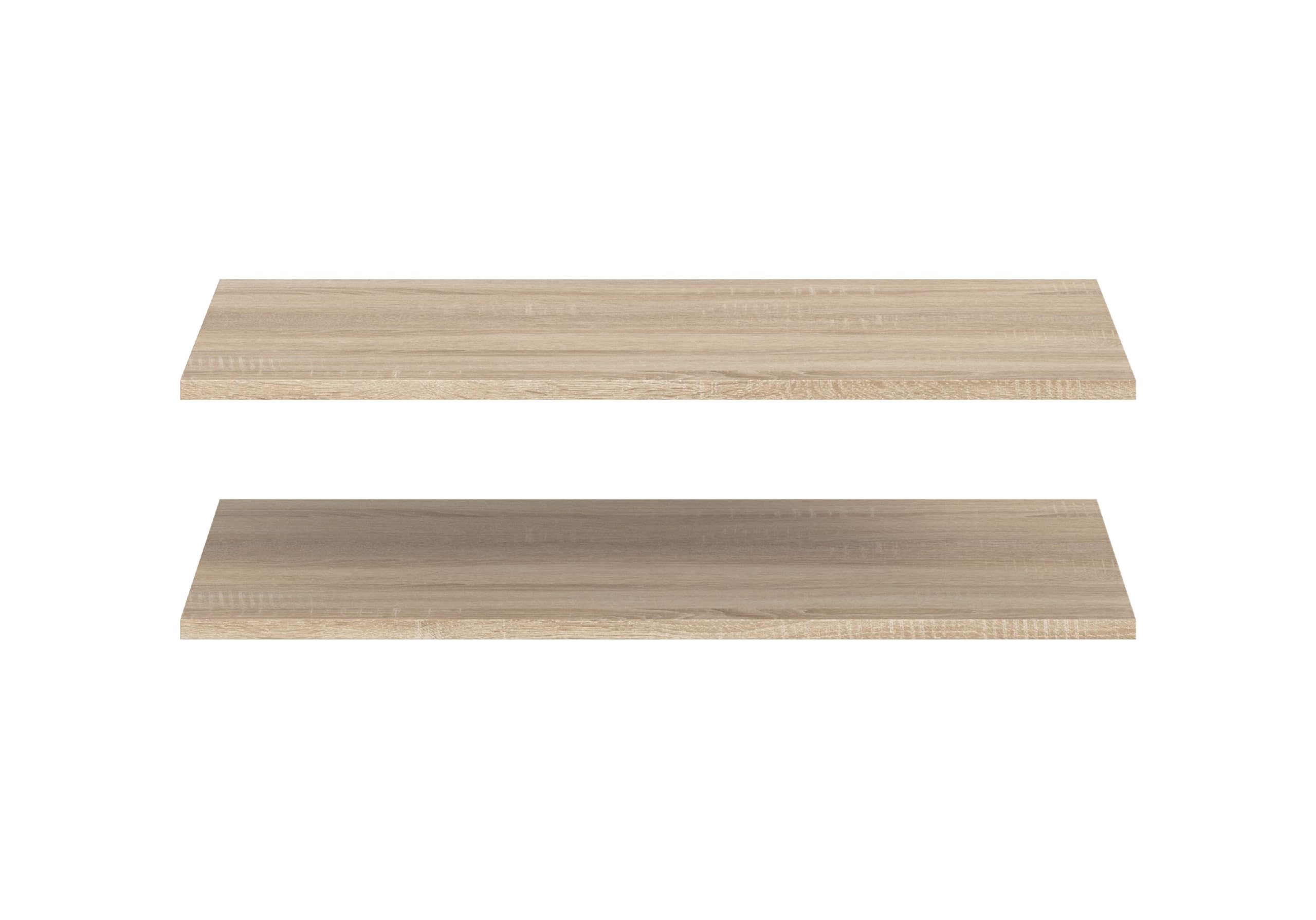 xonox.home – Set di 2 ripiani Copenaghen, 2 x 77 x 48 cm, in rovere Sonoma, 2 ripiani/mensole per armadio a 2 ante, accessori extra large