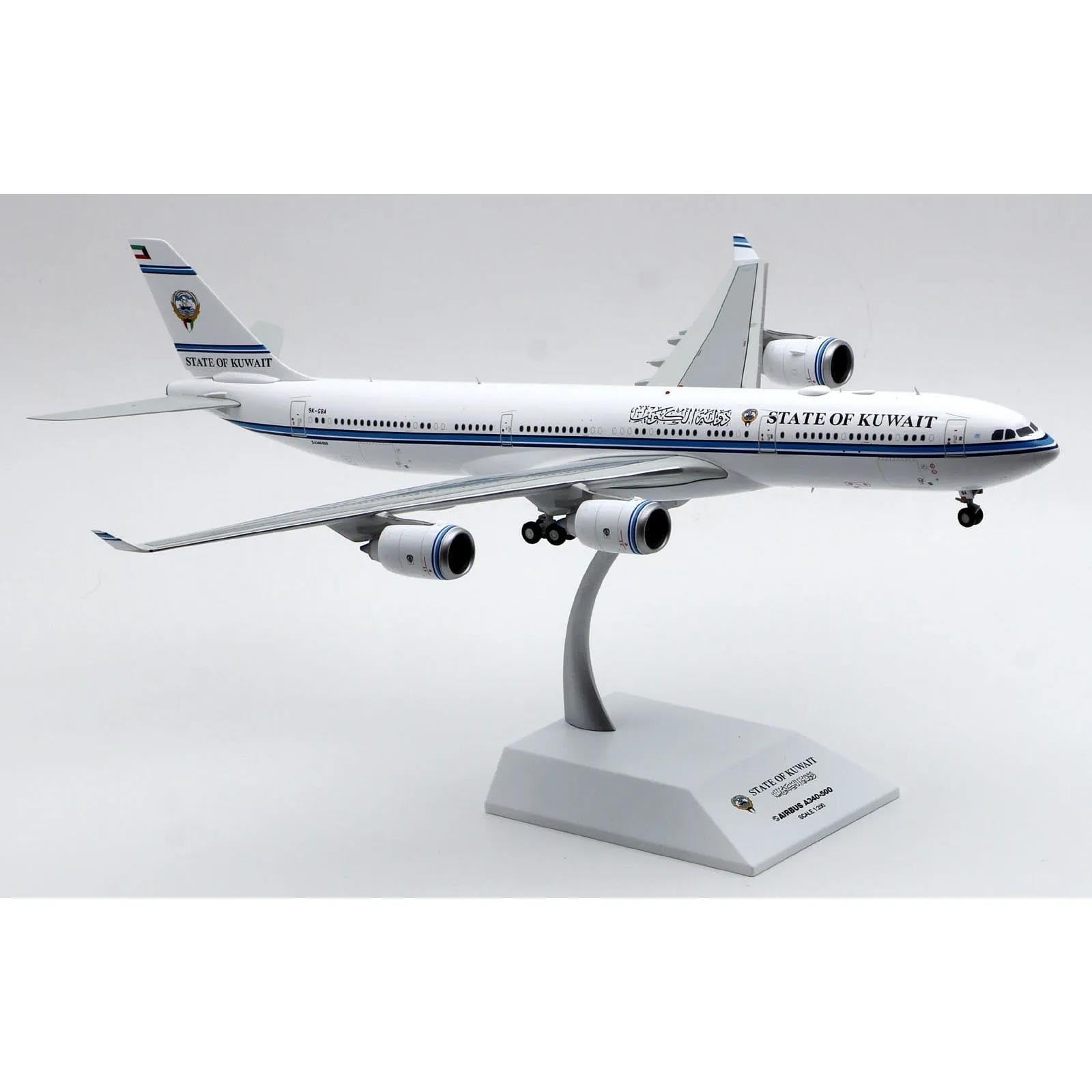 Model samolotu metalowy Model samolotu 1:200 dla rządu kuwejtu A340-500 odlewany model samolotu samolot odrzutowy zestaw modeli do składania linii lotniczych skala Model samolotu