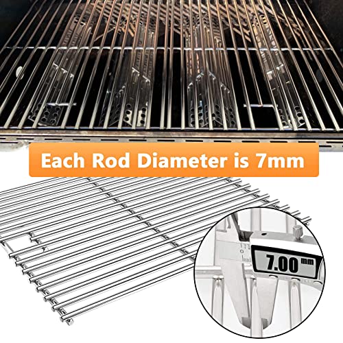 Hisencn 17 Inch Cooking Grates For Home Depot Nexgrill 720-0830H, 720-0830D, 720-0783E, 720-0783C, 5 Burner 720-0888, Stainless Steel Cooking Grids Replacement Parts For Nexgrill 4&5-Burner Gas Grill #TOP2