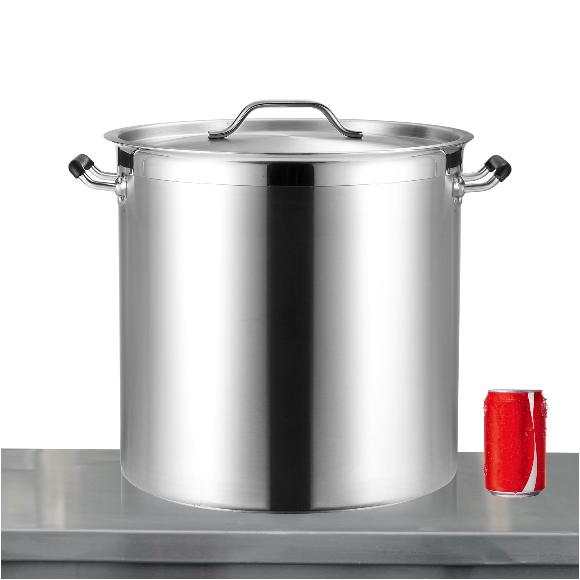 CURTA 50クォート 大型ストックポット 蓋付き 18/8ステンレススチール Amazon.com: CURTA 50 Quart Large Stock Pot with Lid - Bottom Width
