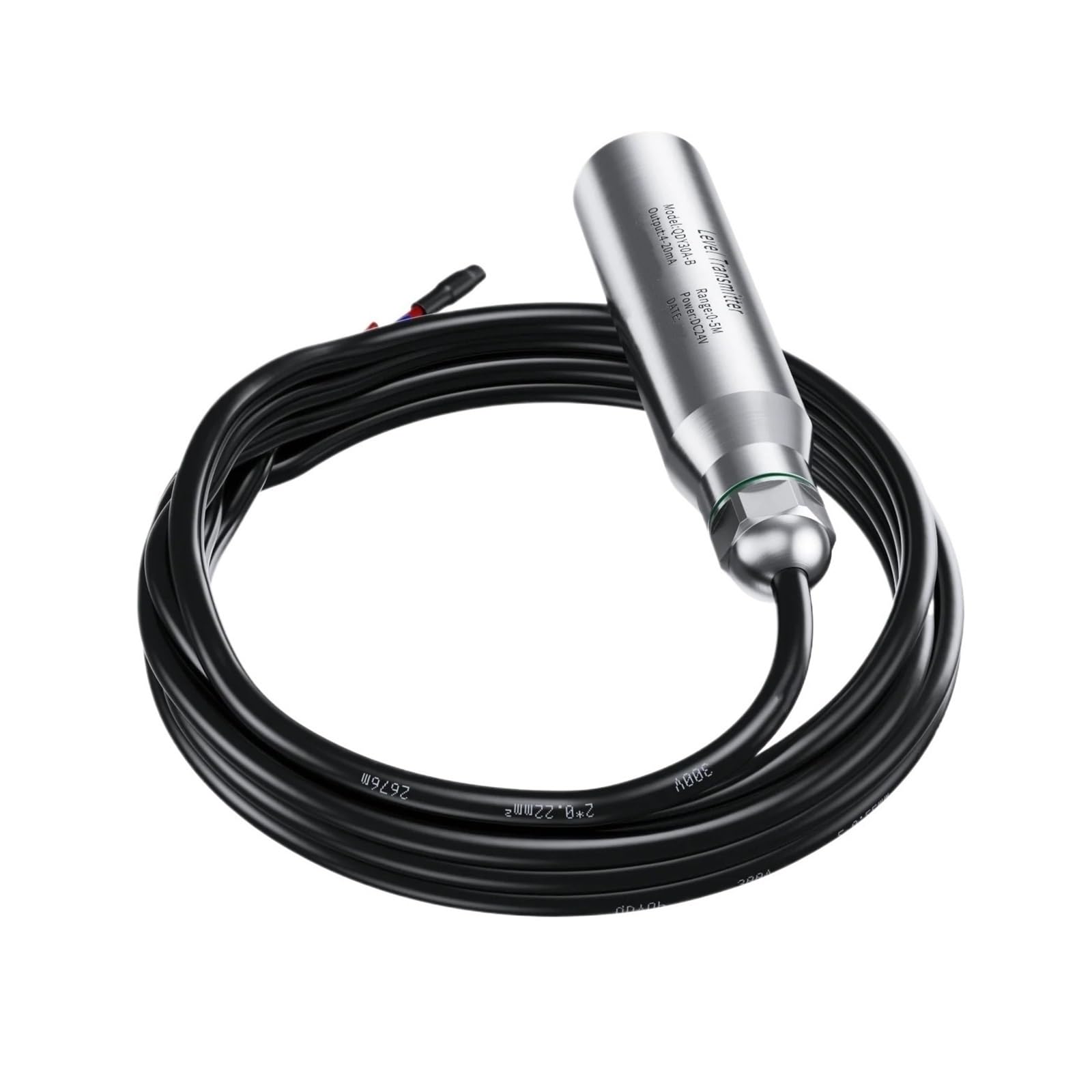 MXXDMOPD Liquid Level Sensor Transmitter Submersible Transducer 4-20mA 0-10V 0-5V Water Meter 0-3.3V RS485(0-10v,20m Range 20m Cable)