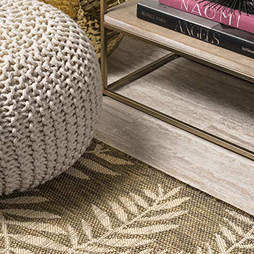 JONATHAN Y Palm Frond Indoor Outdoor Area Rug 3X5 Brown/Beige, Nevis for Backyard, Patio, Porch, Easy-Cleaning, High Traffic, Pet-Friendly, Non-Shedding (SMB119A-3) - Image 7