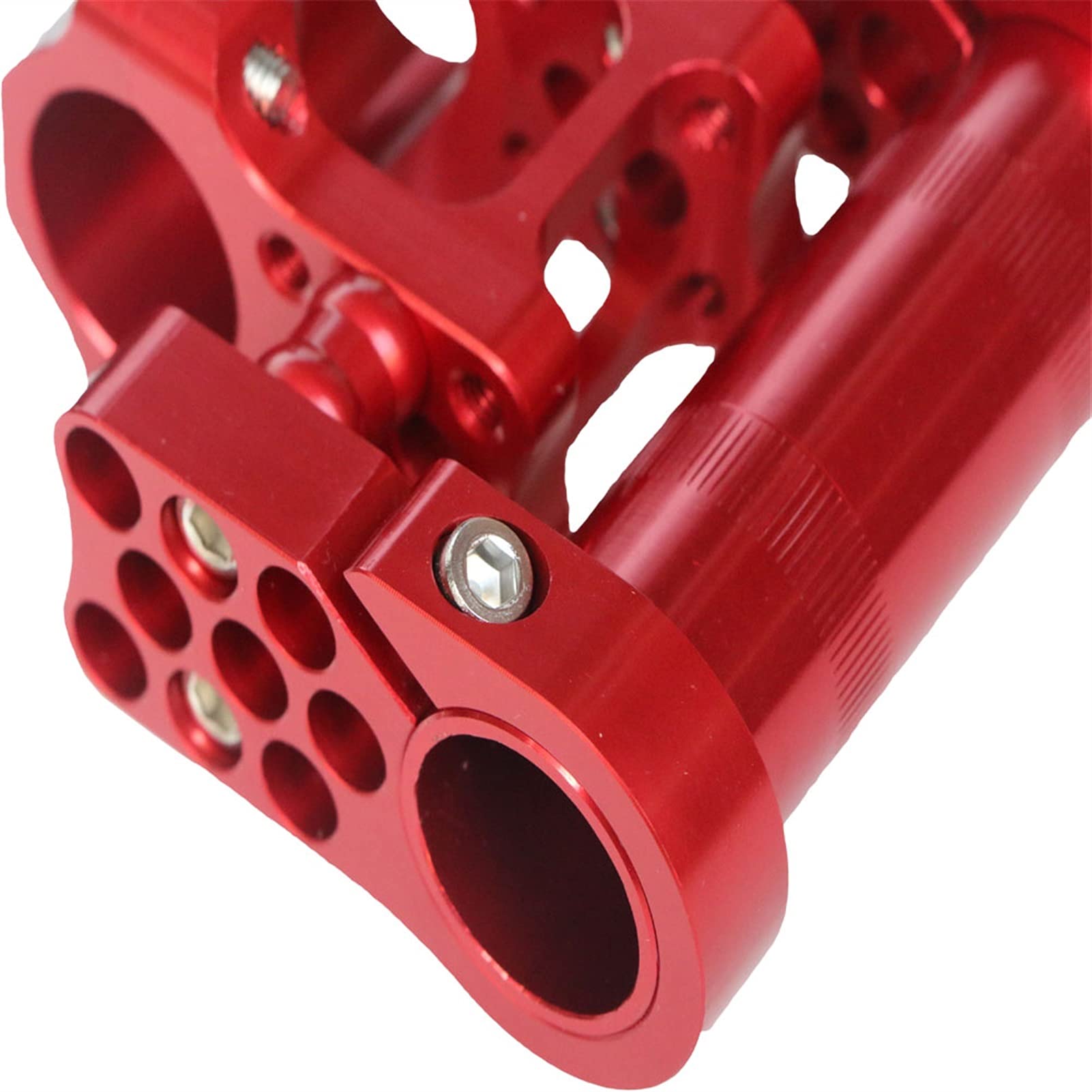 Prolunga Manubrio Bici，Alza Manubrio Bicicletta Pieghevole Bicycle Regolabile Doppio Stelo Riser Alloy in Alluminio Ultraleggero BMX Accessori Bike Manubrio Stelo Extender