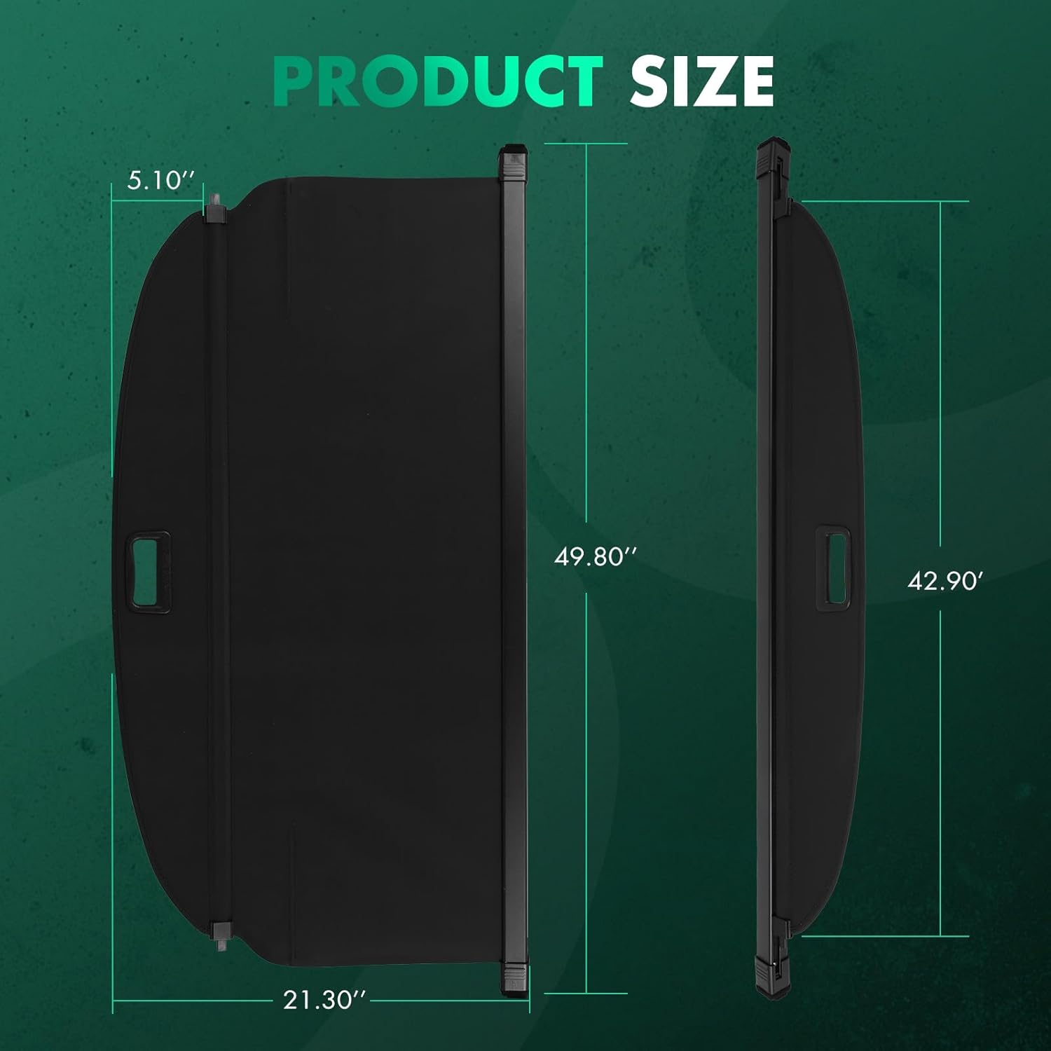 SCITOO Cargo Cover for 2007-2008 Fit for Honda Fit 1.5L Retractable Rear Trunk Cargo Shade Luggage Security Cover Shielding Waterproof