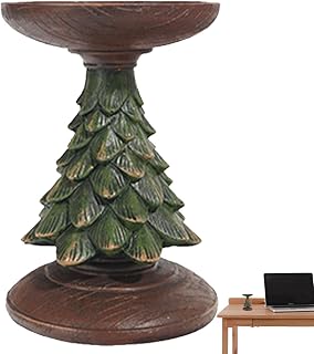 Candelabro de Navidad - Candelabro de árbol de Navidad, candelabro vintage de resina para árbol de Navidad | Portavelas de resina para mesa de comedor, chimenea, puerta de entrada, decoración de mesa