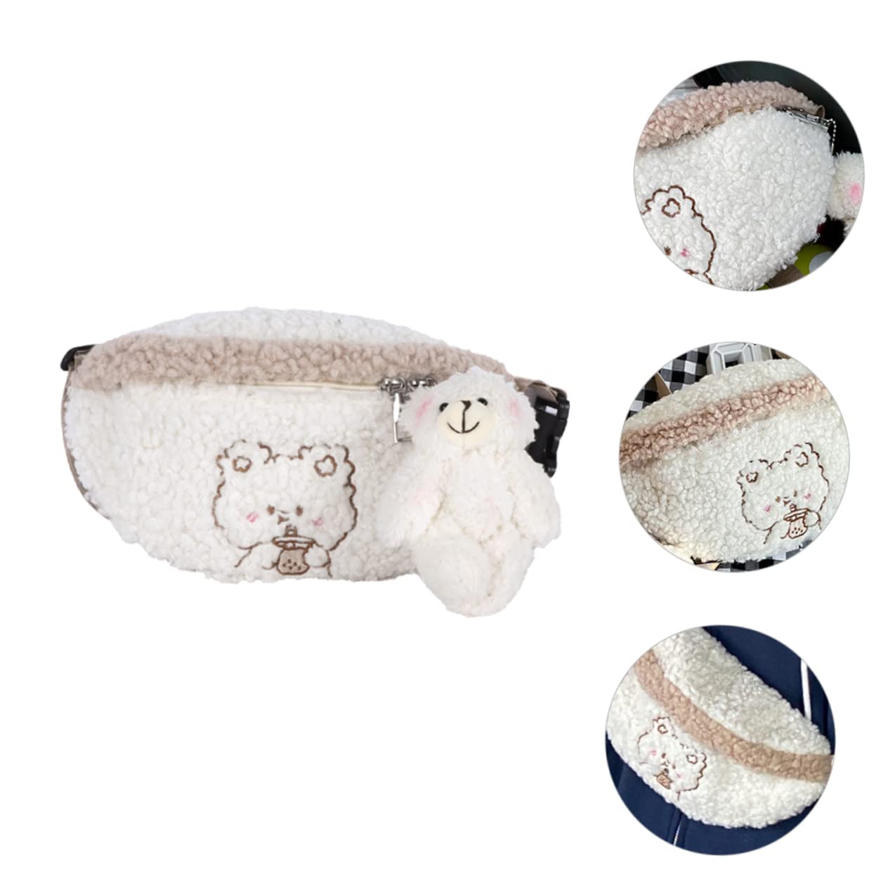 GALPADA Riñonera De Peluche Para Crossbody Billetera Para Niños Bolsa De Almacenamiento De Cintura Monederos Para Niños Cartera De Bolso Para Niñas Felpa