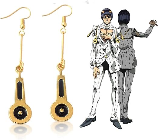 Amazon Co Jp ジョジョの奇妙な冒険 ブローノ ブチャラティ 耳飾り イヤリング 両耳ピアス ペア 人気 アニメ キャラクター 萌えグッズ 周辺 アクセサリー 小物 シンプル おしゃれ ファッション 小物 男女兼用 文化祭 学園祭 ホビー