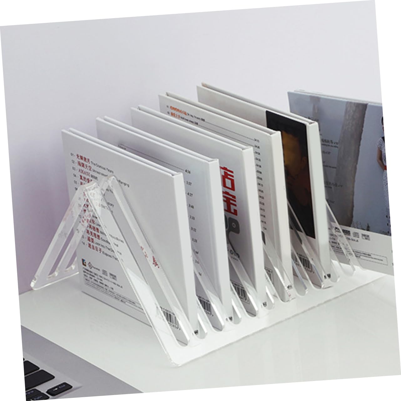 Akrylowy stojak na płyty winylowe, stojak na album stołowy i stojak na płyty CD na okładkę albumu Slish Sto, idealny dla miłośników muzyki