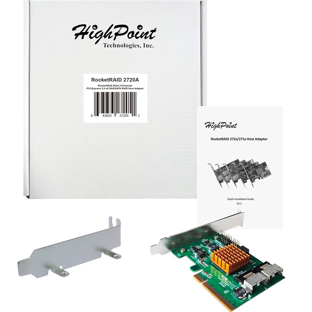 New RAID 88SE9485 2720SGL 8 Port SAS SATA 6Gb/s PCIe 2.0 X8 RAID0, 1, 5