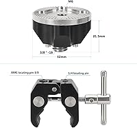 Vista 3 de CAMVATE Abrazadera de cangrejo Super con montaje en roseta M6 Agujero de rosca hembra para kit de accesorios de cámara - 2869