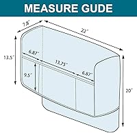Vista 7 de Turquoize Fundas de terciopelo para reposabrazos para sillas y sofás, funda para reposabrazos de sofá reclinable con bolsillo lateral, fundas Gris