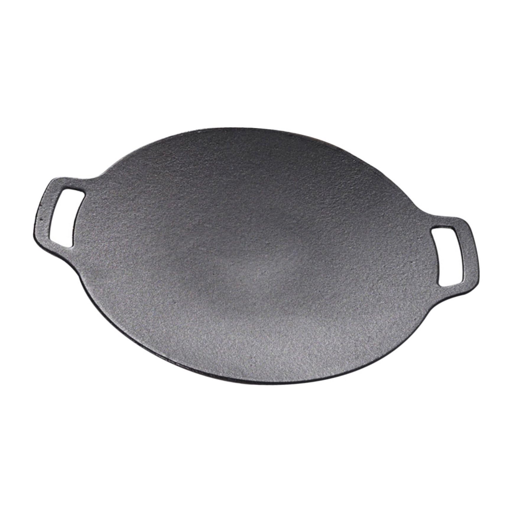 LABRIMP Plancha de Parrilla Coreana, Hierro Fundido, Resistente y Antiadherente para Asar en Exteriores y Hogar