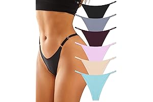 Adjustable Seamless Underwear for Women String Bikini No Show Cheeky Panties Underwear...