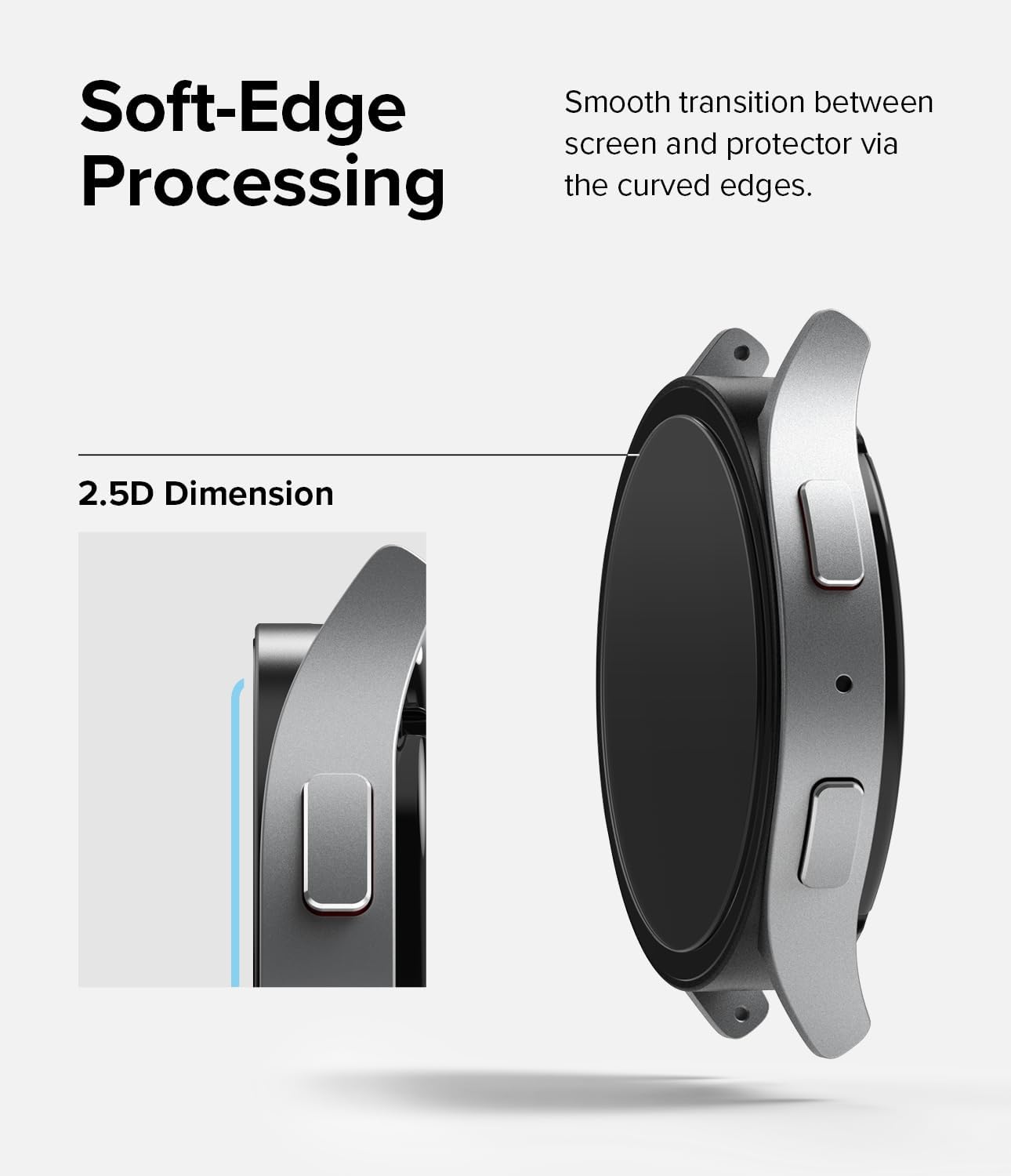 Ringke Glass [4 Pack] Compatible with Samsung Galaxy Watch 6 Screen Protector (44mm), Anti Scratch 9H Hardness Protective Tempered Glass - R6