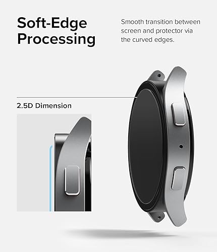 Miniatura 8 de Ringke Paquete de 4 protectores de pantalla compatibles con Samsung Galaxy Watch 6 (1.732 pulgadas), vidrio templado protector de dureza 9H