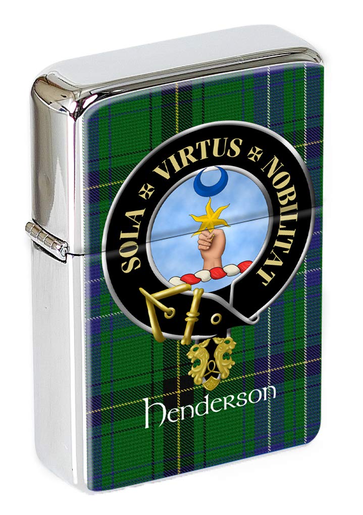 Giftshop Uk Silver Henderson Scottish Clan Flip Top Lighter