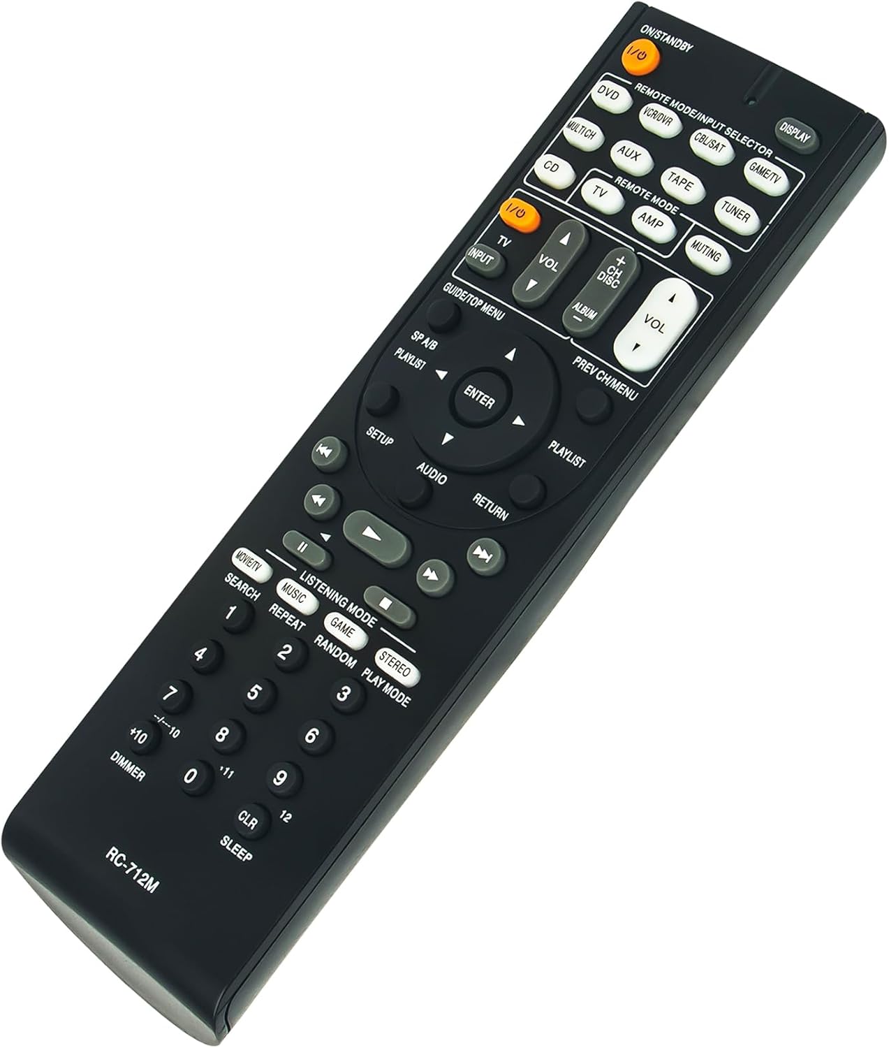 ECONTROLLY RC-712M Remote Control, angled view showing side profile