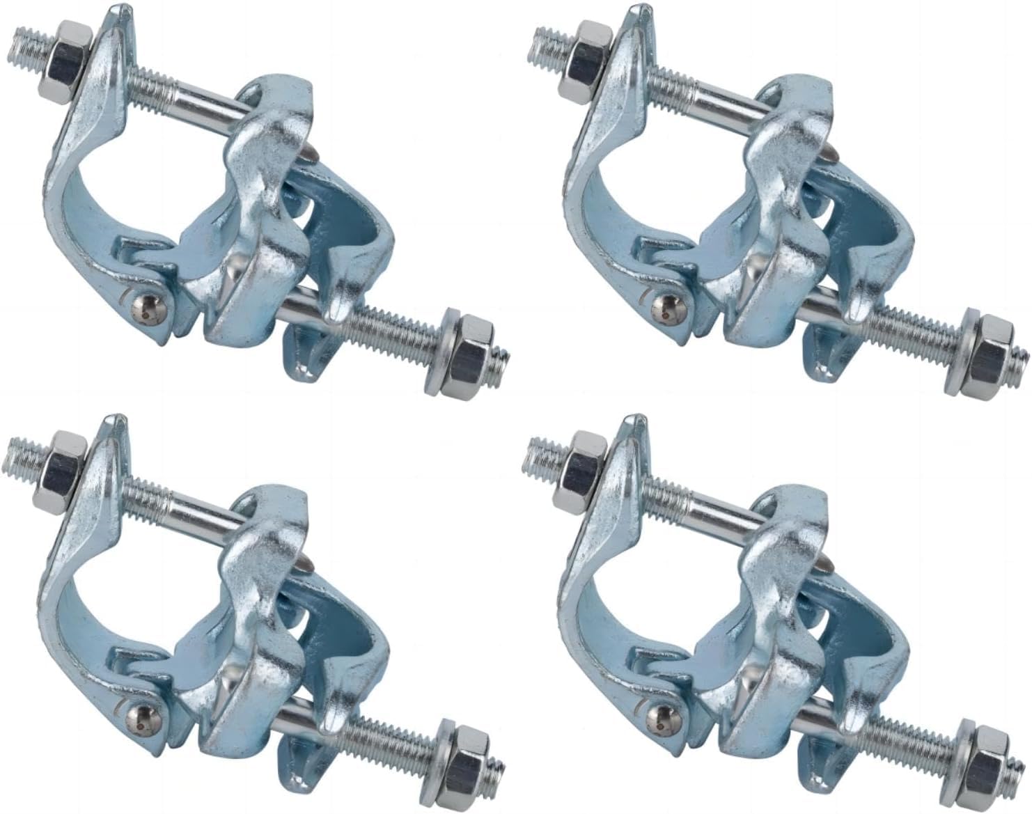 TTBDEHTK 4 Pack Scaffolding Forged Couplers, Scaffolding Fixed Cross Couplers, Swivel Pipe Clamps for 1.65" to 1.9" (42mm to 48mm) OD Tube