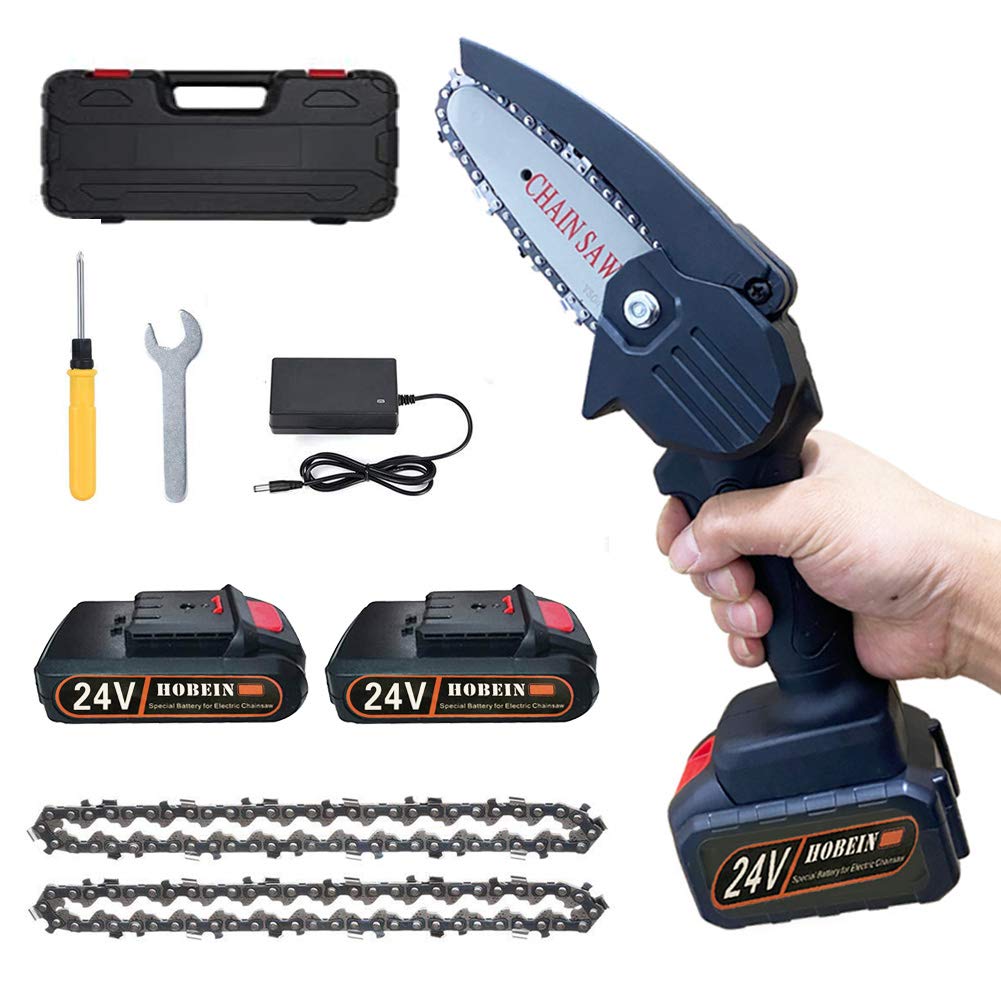 Buy Cordless Mini Chainsaw, Hobein 4Inch Electric Portable Chain Saw