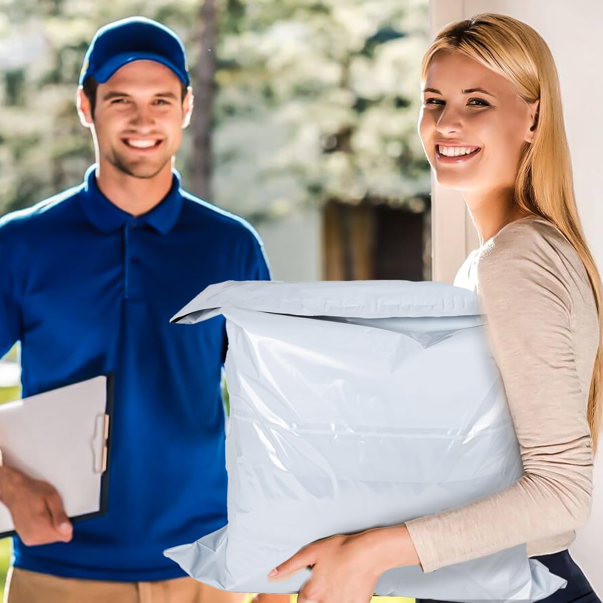 10 Piezas Bolsas para Envíos, 60 x 75cm Autoadhesivos Bolsas Envio Vinted Grande, Sobres Para Envios, Impermeable, Opacas, Resistentes, para Enviar Ropa, Accesorios, Calzado, Regalos y Paquetería