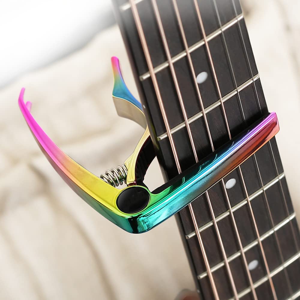 BAtlam Capotasto per Chitarra colorato, Morsetto a Cambio rapido in Metallo in Lega di Zinco, Accessori per capotasti per Chitarra elettrica Classica Acustica,FC,03 (FC)