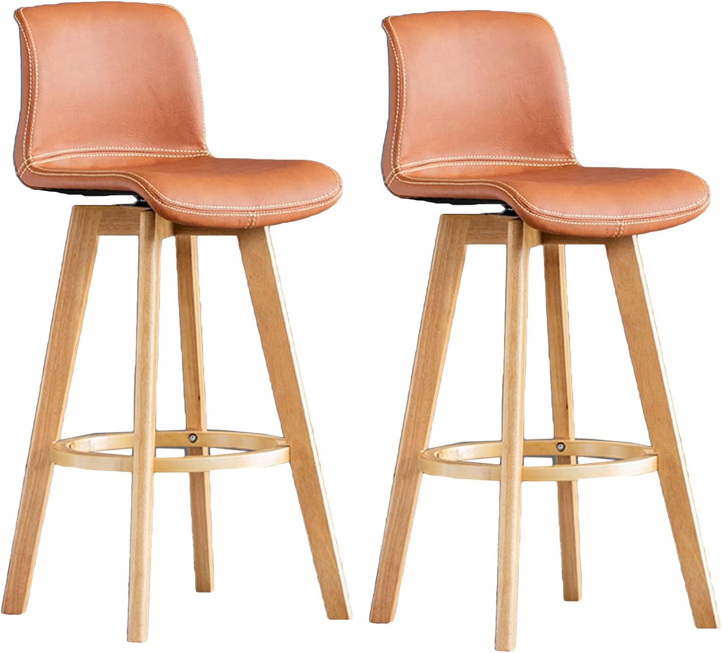 Bar Stools Set of 2 Bar Chair 360º Swivel Pu Leathaire Counter Height Stools Pub Kitchen Stools Chairs, Dining Room Furniture 330 Lbs Capacity