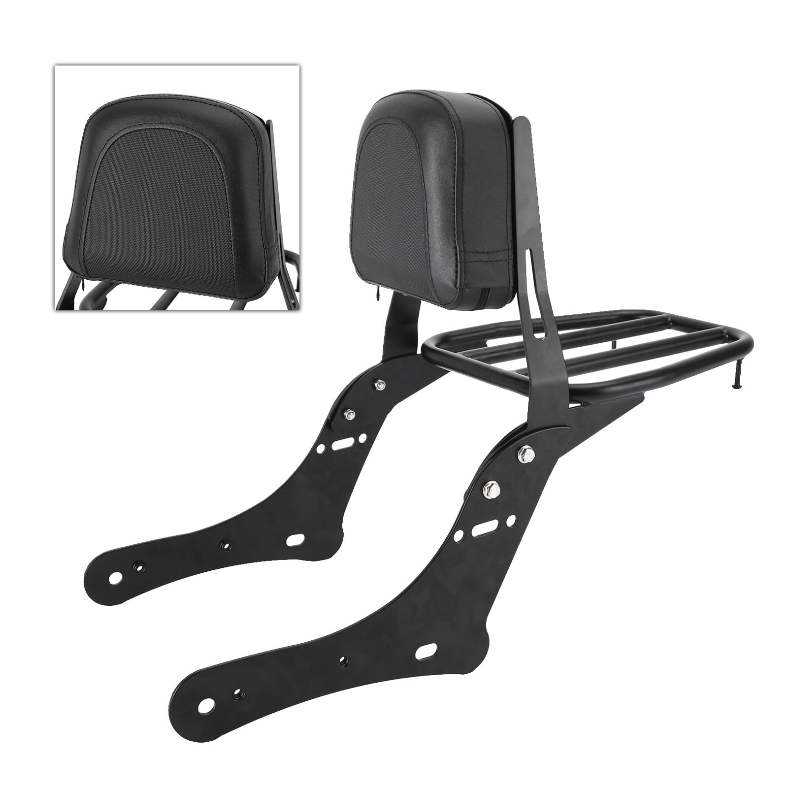 Sissy Bar Backrest with Luggage Rack Adatto per Kawasaki Vulcan S 650 VN650 2015-2017