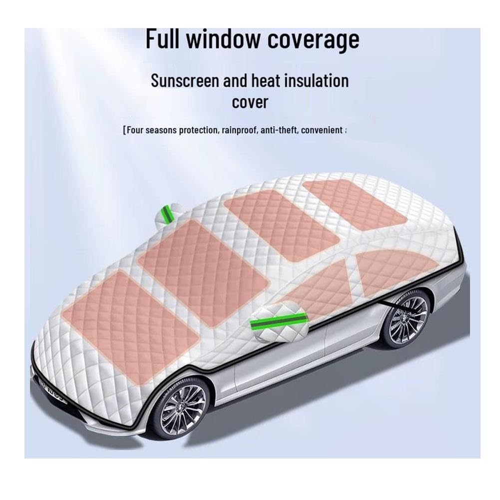 HJfhCFGJ Protector Parabrisas Cubierta de Coche protección Exterior Impermeable Cuatro Estaciones del Parabrisas Protector Granizo Cubierta Nieve(Hammer Truck)