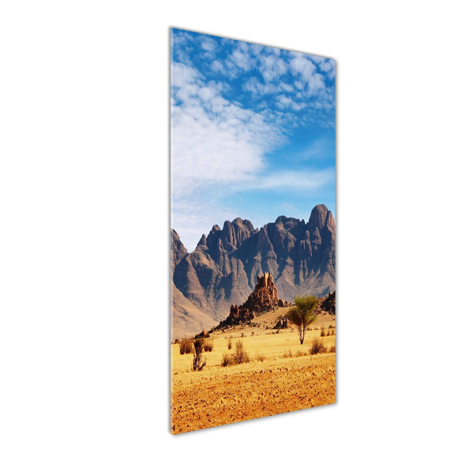 Tulup - Dosseret en verre - 50x100 - Crédence de cuisine - Plan de Travail en Verre - Fond de hotte verre - en Verre de sécurité trempé - Murale Splash-back Guard - Paysage - Désert de Namibie - Orange