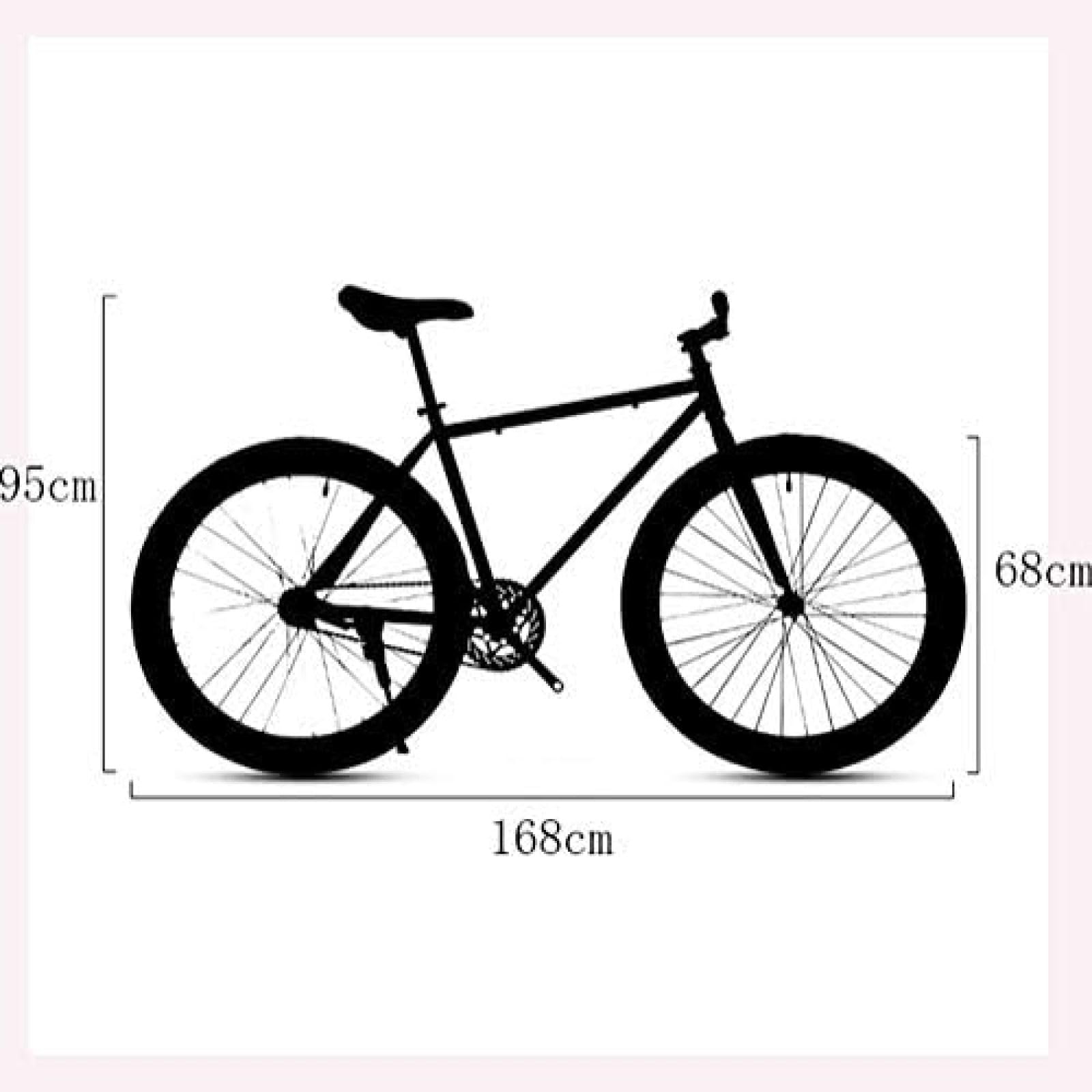 Bici Da Strada Per Uomo E Donna, Biciclette Ciclismo Da Corsa Con Telaio In Acciaio Al Carbonio Da 26 Pollici A 24 Velocità, Doppio Freno A Disco